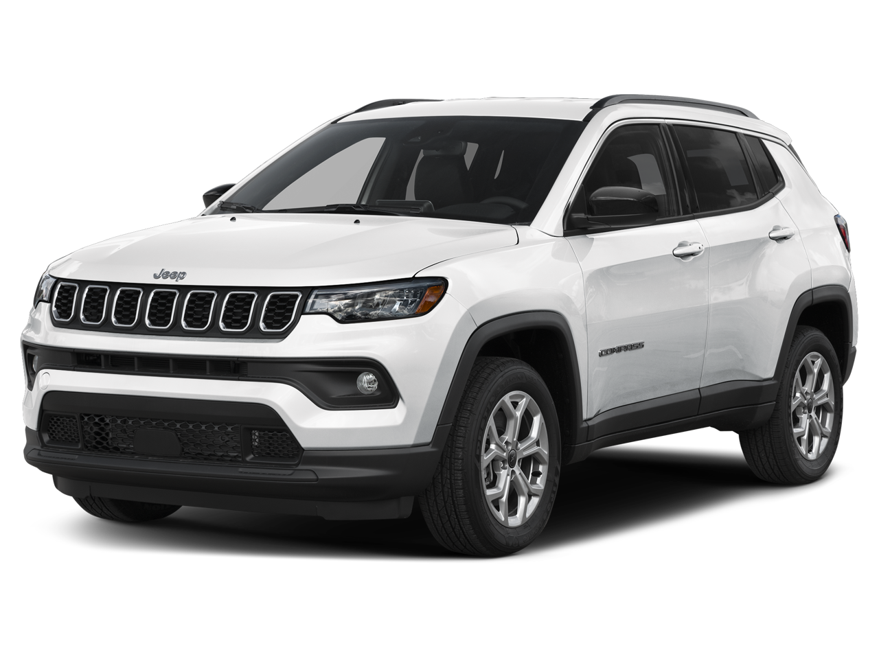 2026 Jeep Compass COMPASS LATITUDE ALTITUDE 4X4 in Bright White Clear-Coat Exterior Paint — front three-quarter view