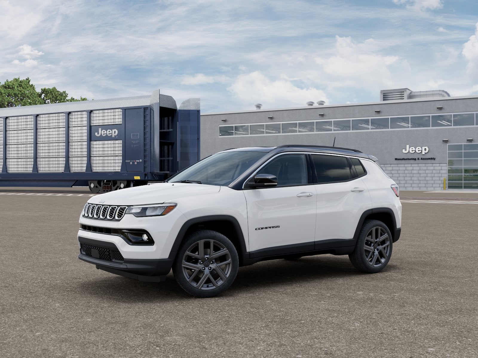 2026 Jeep Compass COMPASS LIMITED ALTITUDE 4X4 in Bright White Clear-Coat Exterior Paint — front three-quarter view