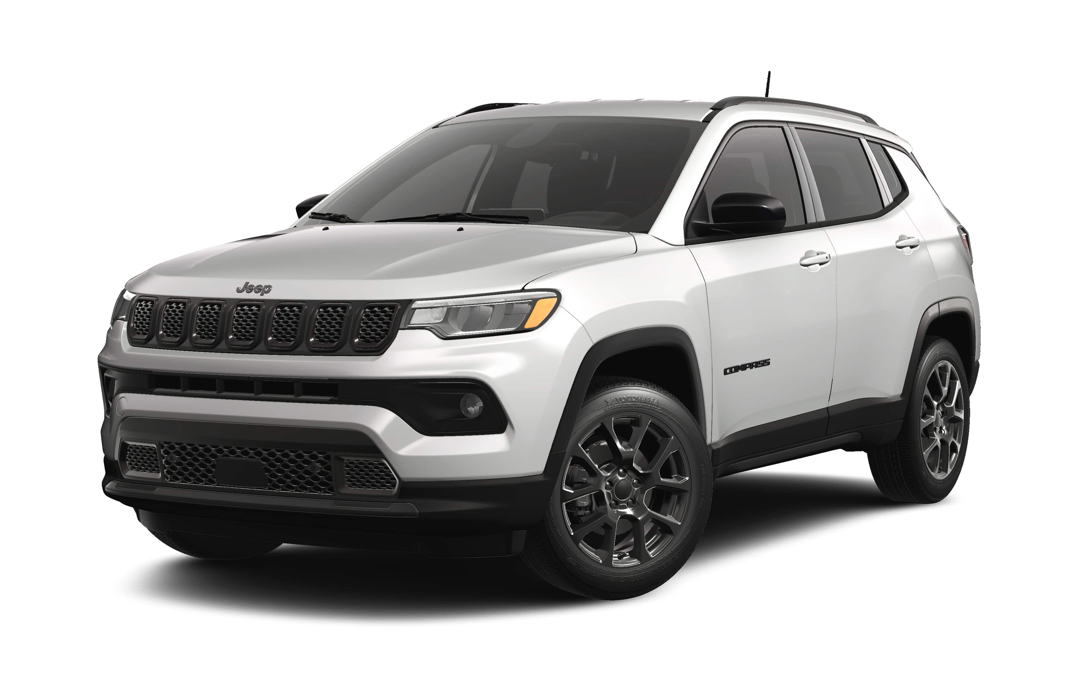 2026 Jeep Compass COMPASS LATITUDE ALTITUDE 4X4 in Bright White Clear-Coat Exterior Paint — front three-quarter view